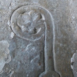 Abbot's tombstone in St Oswald's church