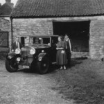 The Perry's at White House barn with Adamson's Rolls Royce c.1956